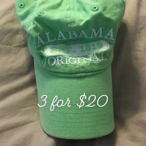 Lime green Alabama baseball cap 3itemsfor$20